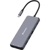 Abbildung von Verbatim USB C Hub 14 in 1, Multiport Adapter auf HDMI, VGA, RJ45, USBA A und PD, mit SD Kartenleser, für Mac, MacBook Pro/Air, iPad Pro, Thinkpad, Windows Computer, Laptop Co