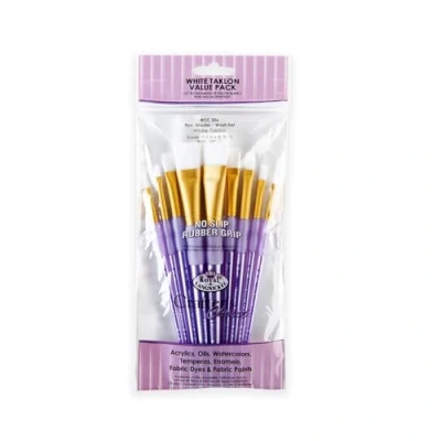 Abbildung von Royal &amp; Langnickel RCC 306 Crafters Choice, White Taklon 9 teiliges Flachpinsel Set
