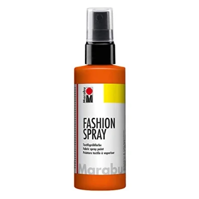Abbildung von Marabu 17190050023 Fashion Spray rotorange 100 ml, Textilsprühfarbe, m. Pumpzerstäuber, für helle Textilien, weicher Griff, einfache Fixierung, waschbeständig bis 40C, tolle Effekte auf Stoff