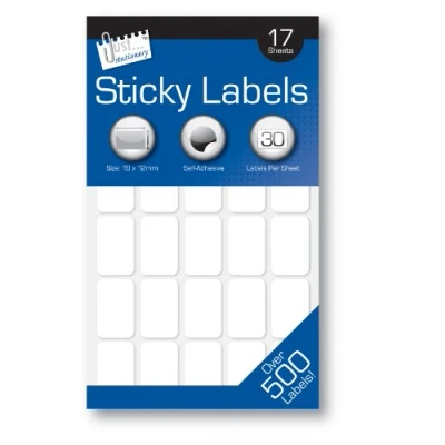 Abbildung von Just Stationery 19 x 12 mm Sticky Label Weiß