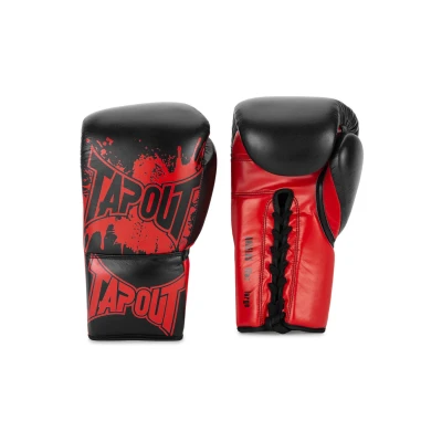 Abbildung von Tapout Boxhandschuhe aus Leder (1 Paar) ANGELUS, Black/Red, 10 oz R, 960012