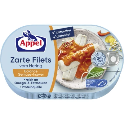Abbildung von Appel Zarte Filets vom Hering Balance Gemüse Ingwer 200G
