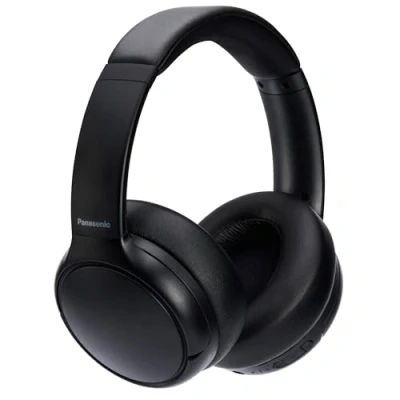 Abbildung von Panasonic RB M600BE K Kabellose Kopfhörer mit Hybrid ANC, Over Ear Schwenkdesign, Bluetooth 5.3, integriertes Mikrofon, bis zu 65 Stunden Wiedergabe, XBS Deep, USB C, Schwarz