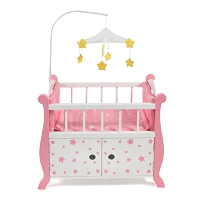 Abbildung von Bayer Chic 2000 Puppenbett mit Mobile in Stars pink