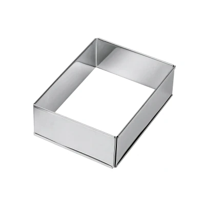 Abbildung von LARES Backrahmen 6029, eckig, Höhe 7,5 cm, Edelstahl, rostfrei, Größe verstellbar