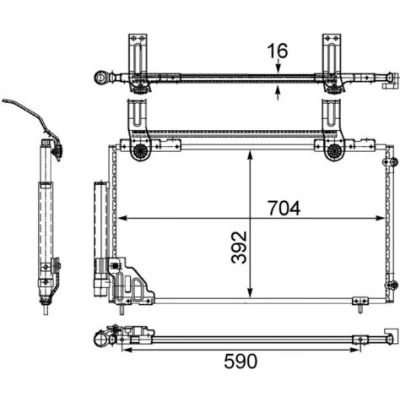 Abbildung von Kondensator, Klimaanlage MAHLE ORIGINAL AC 471 000S