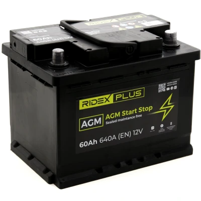 Abbildung von RIDEX PLUS 1S0037P Batterie 12V 60Ah 640A B13 JEEP: Compass, SMART: Fortwo II Coupe, HYUNDAI: i30 III Kombi