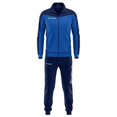 Abbildung von Givova Home Shop Italia Unisex Roma Triacetat Trainingsanzug, blau/gelb, 3XL