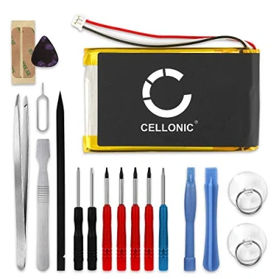 Abbildung von CELLONIC® GPS Ersatz Akku AHL03714000,VF8 Ersatzakku für Tomtom GO 530, 630, 720, 730, 930, Traffic, SatNav Navigationsgerät 1300mAh + Werkzeug Set Navi Batterie