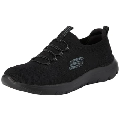 Abbildung von Skechers Summits Top Player Damen Sneaker, Black Mesh Trim, 35 EU