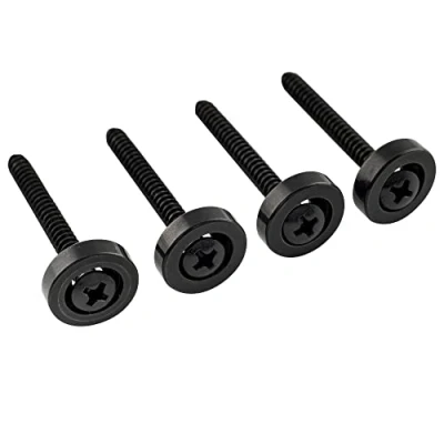 Abbildung von Musiclily Pro 15mm Stahl Gitarren Halsbuchsen Muffen Neck Joint Bushings für E Gitarre und Bass, Schwarz (4er Set)