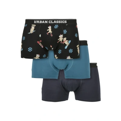 Abbildung von Urban Classics Boxershorts, Herren, Größe: Medium, Teddy aop+jasper+navy