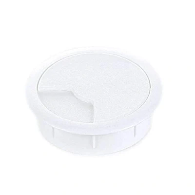 Abbildung von sossai® Kabeldurchführung KDM2 (1 Stück) Kabeldurchlass/Schreibtischkanal für Schreibtische, Büro &amp; Arbeitsplatten Farbe: Weiß Durchmesser: 80 mm Material: Kunststoff