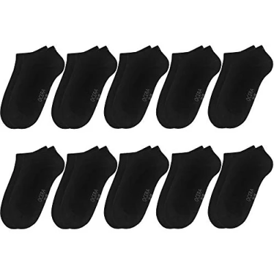 Abbildung von OCERA 10 Paar Kinder Sneaker Socken für Mädchen und Jungen Schwarz 31/34