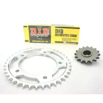 Abbildung von Kettensatz Yamaha TW 125 Trailway, 1999 2001, Typ DE01, DID (Standard) verstärkt