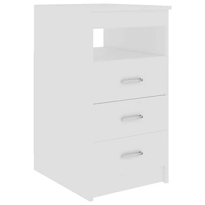Abbildung von vidaXL Sideboard mit Schubladen Kommode Anrichte Schrank Mehrzweckschrank Beistellschrank Schubladenschrank Weiß 40x50x76cm Holzwerkstoff