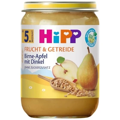Abbildung von HiPP Birne in Apfel mit Dinkel, 6er Pack (6 x 190 g)