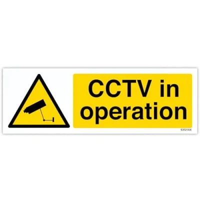 Abbildung von VSafety Schild „CCTV in Operation“, selbstklebendes Vinyl, Querformat, 300 x 100 mm (evtl. nicht deutscher Sprache)