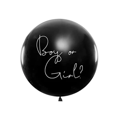 Abbildung von PartyDeco BG36 2 D, Toy balloon, Latex, Schwarz, Weiß, Mottoparty, Rund, 8 Jahr(e)