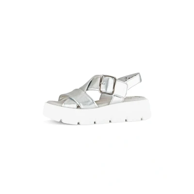 Abbildung von Gabor Plateausandalette, Damen, Größe: 40.5, Silber weiss Schuhe