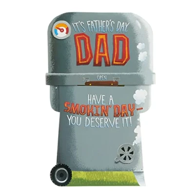 Abbildung von UK Greetings Vatertagskarte für Papa mit Umschlag Grill Design