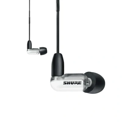 Abbildung von Shure AONIC 3 kabelgebundene Sound Isolating Ohrhörer, transparenter Klang, ein Treiber, In Ear, abnehmbares Kabel, hochwertig und robust, kompatibel mit Apple Android Geräten Weiß