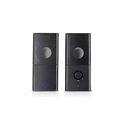 Abbildung von Nedis Gaming Lautsprecher USB 2.0 6W 3,5 mm Klinke PC Notebook 1.20 m ABS Schwarz/Silber