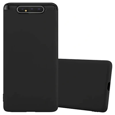 Abbildung von Cadorabo Hülle kompatibel mit Samsung Galaxy A80 / A90 4G Schutzhülle TPU Silikon Case Candy Design Slim Kratzfest Weiche Gummi Rundumschutz für in Schwarz