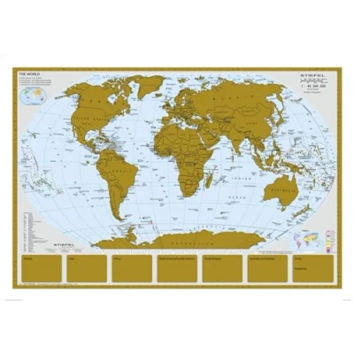 Abbildung von Scratchmap Rubbelkarte The World Wandkarte beschreib und abwischbar besonders reißfest Poster NEUE AUFLAGE