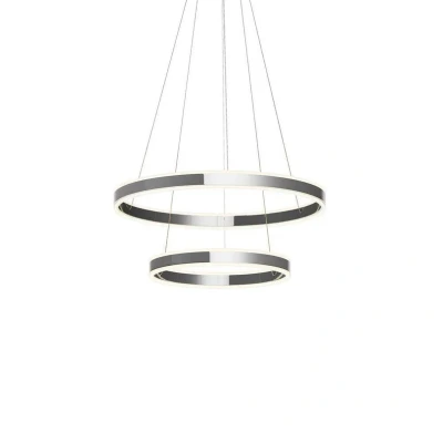 Abbildung von Lucande LED Pendellampe Lyani, 60 cm, 2 flg., chrom, dimmbar