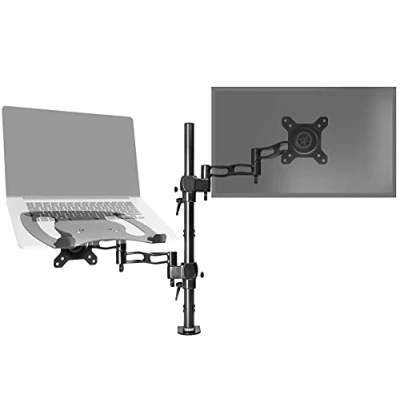 Abbildung von Duronic DM35L1X1 Monitorhalterung Tischhalterung Plattform für PC und Laptop Monitorarm in Jede Richtung einstellbar 13 27 Zoll Universell kompatibel mit VESA 75 * 100 Bildschirmen