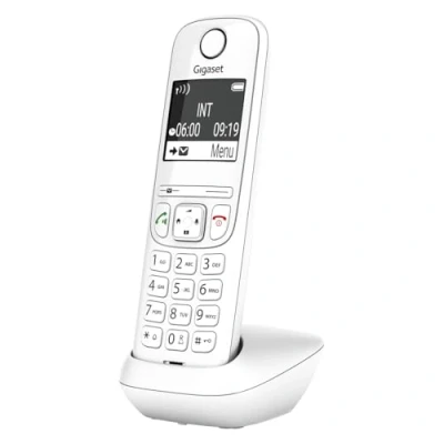 Abbildung von Gigaset AS690HX DECT Mobilteil mit Ladeschale Fritzbox kompatibel hochwertiges Schnurloses Telefon für Router und Basis kontrastreiches Display, weiß [Deutsche Version] [Ohne Basis]