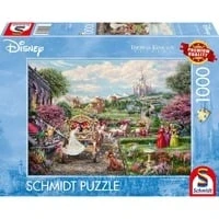Abbildung von Schmidt Spiele Puzzle 1000 Teile Thomas Kinkade Happily Ever After 58038, Puzzleteile