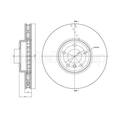 Abbildung von Bremsscheibe METELLI 23 1328C