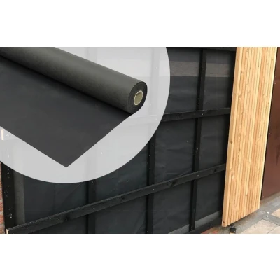 Abbildung von UV beständige fassadenfolie schwarz für offene fassadenverkleidungen Rolle 1,5 x 50 Meter