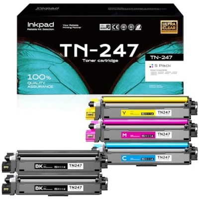 Abbildung von iNKPAD TN243 TN247 CMYK Kompatibel Toner für Brother MFC L3750CDW TN243CMYK DCP L3550CDW L3510CDW L3770CDW L3710CW HL L3210CW L3230CDW TN 247BK 243 243BK