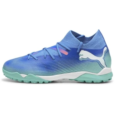 Abbildung von Puma Future 7 Match TT MID JR Unisex Fußballschuh Multinocken für Kinder, Größe: 38.5, Bluemazing/white/electric peppermint Schuhe