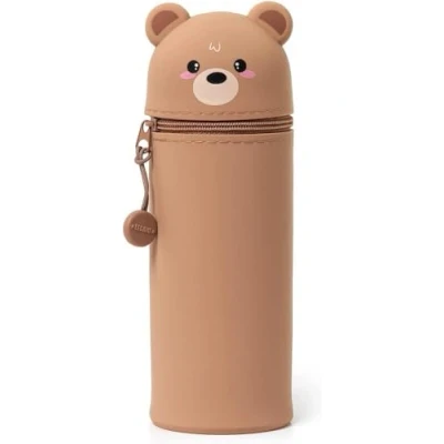 Abbildung von 2 in 1 Tierform Bär Federmäppchen aus Silikon Legami