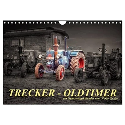 Abbildung von Trecker Oldtimer/Geburtstagskalender (Wandkalender 2025 DIN A4 quer), CALVENDO Monatskalender