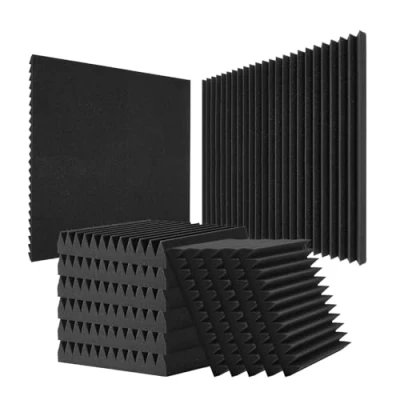 Abbildung von VEVOR Akustikschaumstoffplatten 50er Set 30x30x5cm Akustikpaneele Schalldämmung