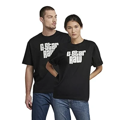 Abbildung von G Star RAW Herren Unisex Radio Boxy T Shirt, Schwarz (dk Black D21685 C336 6484), S