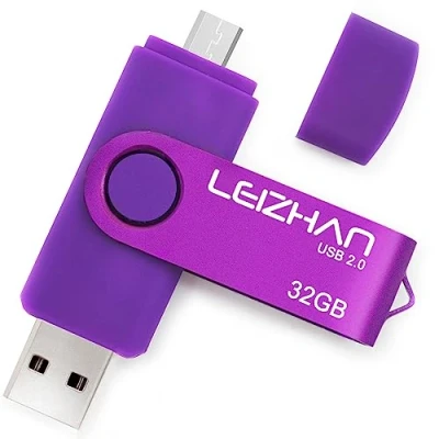 Abbildung von LEIZHAN 32GB Micro USB Stick 2.0 U Disk External Storage für Android Smartphone Computer (32GB,Lila)
