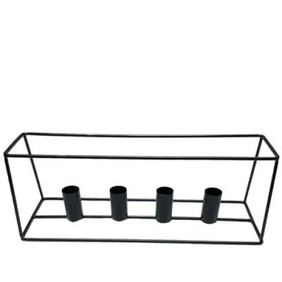 Abbildung von Dadeldo Living &amp; Lifestyle Kerzenständer Kerzenhalter Metall schwarz 30cm Dekoration