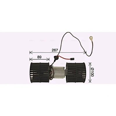 Abbildung von Elektromotor, Innenraumgebläse AVA COOLING FD8652