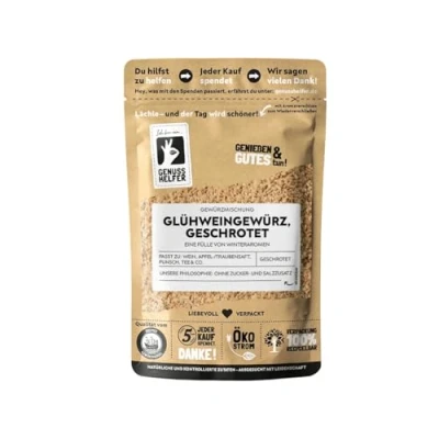 Abbildung von Bremer Gewürzhandel Glühweingewürz, geschrotet, Glühwein selber machen, für Punsch, Bowle, Kinderpunsch &amp; Weihnachtstee, 100g