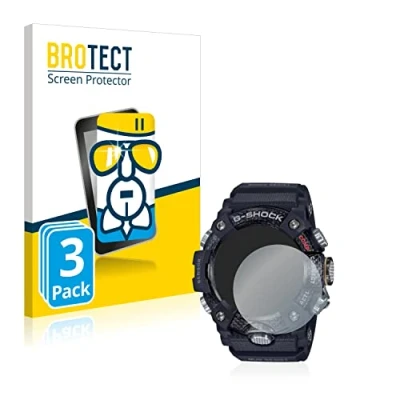 Abbildung von BROTECT Schutzglas für Casio G Shock Mudmaster GG B100 1AER (3 Stück) Schutzfolie Panzer Folie Glas [Extrem Kratzfest 9H, Anti Fingerprint,
