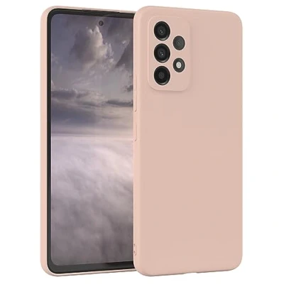 Abbildung von EAZY Case Silikonhülle für Samsung Galaxy A53 5G Hülle Silikon Rosa weich stoßfeste Handyhülle Schutzhülle mit Kameraschutz Dünn Premium Schutz Cover TPU Bumper in Altrosa Pastell