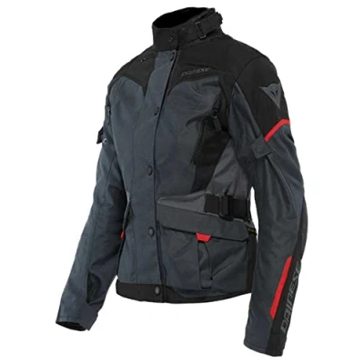 Abbildung von Dainese Tempest 3 D Dry Lady, Motorradtourenjacke Für Damen, Wasserdichte Jacke, Herausnehmbares Thermofutter, Schulter Und Ellbogenschutz, Ebenholz/Schwarz/Lavarot, 42