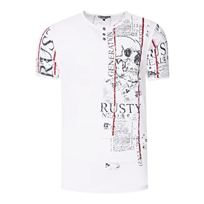 Abbildung von Rusty Neal Tshirt print, Größe: Small, Weiß
