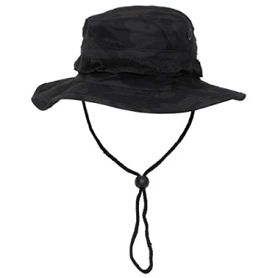 Abbildung von MFH Outdoorhut US GI Buschhut, mit Kinnband, Boonie, Rip Stop, night camo (1 St)